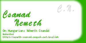csanad nemeth business card