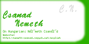 csanad nemeth business card
